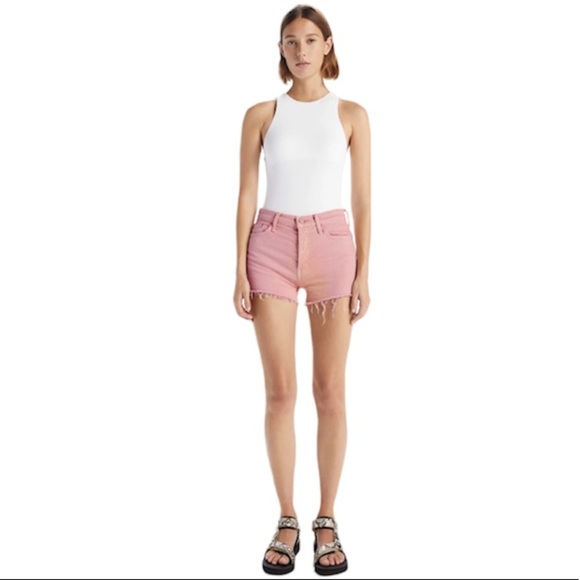 NEW Mother Superior The Tomcat Kick Fray Pink Shorts NWT - Picture 14 of 14